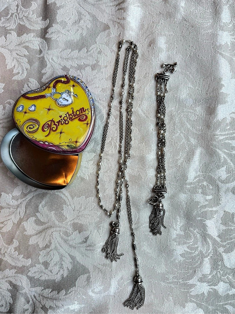 Brighton Silver-Tone Tassel Jewelry Set in Yellow